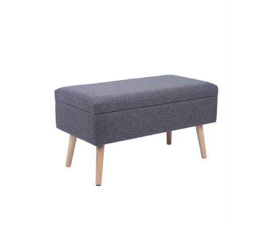 Банкетка Сторми с ящиком темно-серый | Интернет магазин мебели и декора LifeDekor