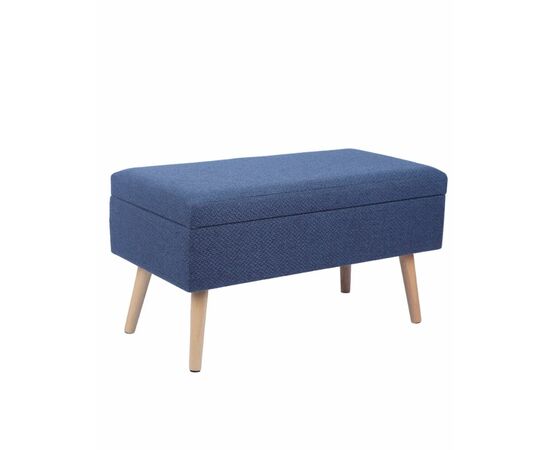 Банкетка Сторми с ящиком темно-синий | Интернет магазин мебели и декора LifeDekor