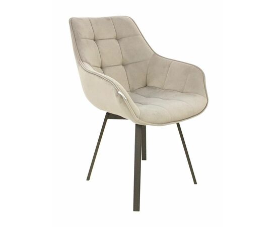 Полукресло поворотное Milan замша латте/черные опоры | Интернет магазин мебели и декора LifeDekor