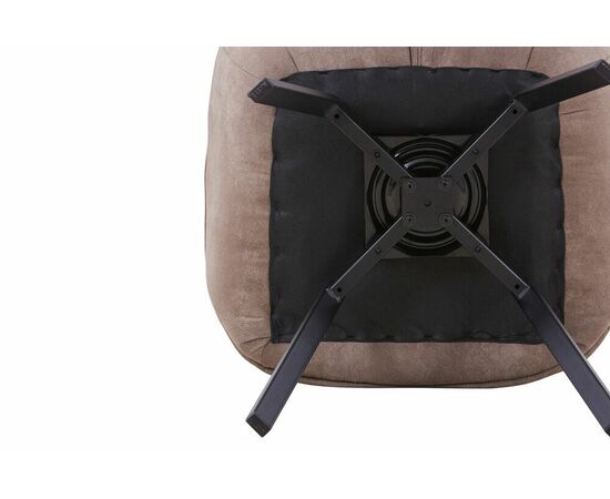 Полукресло поворотное Milan замша темный латте/черные опоры, изображение 6 | Интернет магазин мебели и декора LifeDekor