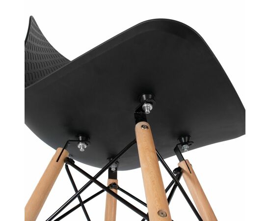 Стул Eames Waffle чёрный, изображение 6 | Интернет магазин мебели и декора LifeDekor