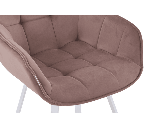 Полукресло поворотное Milan велюр темный латте/белые опоры, изображение 5 | Интернет магазин мебели и декора LifeDekor