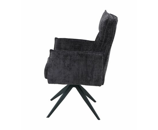 Стул DikLine 6824 тк. Серая 709-23, опоры черные поворотный (комплект 2 шт), изображение 3 | Интернет магазин мебели и декора LifeDekor