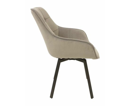 Полукресло поворотное Milan замша латте/черные опоры, изображение 5 | Интернет магазин мебели и декора LifeDekor