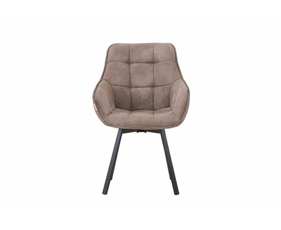 Полукресло поворотное Milan замша темный латте/черные опоры, изображение 4 | Интернет магазин мебели и декора LifeDekor