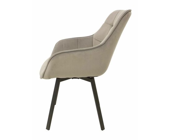 Полукресло поворотное Milan замша латте/черные опоры, изображение 3 | Интернет магазин мебели и декора LifeDekor