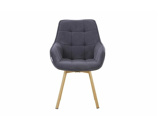 Полукресло поворотное Milan велюр темно-коричневый/опоры бронза, изображение 3 | Интернет магазин мебели и декора LifeDekor