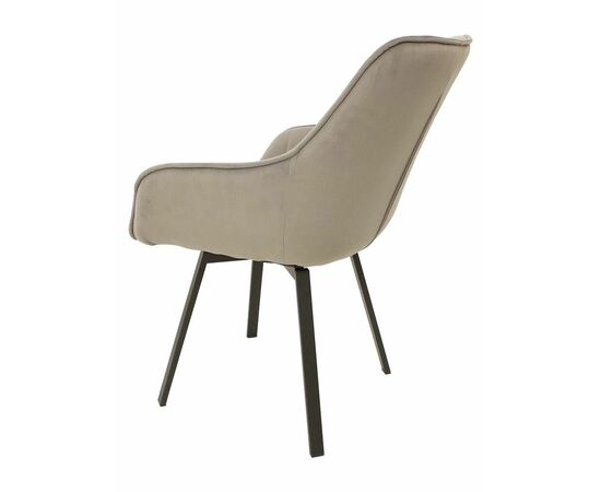 Полукресло поворотное Milan замша латте/черные опоры, изображение 6 | Интернет магазин мебели и декора LifeDekor