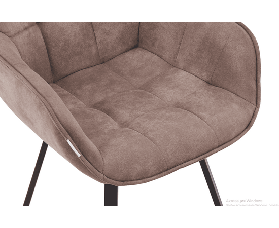 Полукресло поворотное Milan замша темный латте/черные опоры, изображение 7 | Интернет магазин мебели и декора LifeDekor