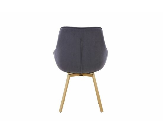 Полукресло поворотное Milan велюр темно-коричневый/опоры бронза, изображение 2 | Интернет магазин мебели и декора LifeDekor