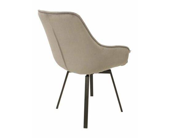 Полукресло поворотное Milan замша латте/черные опоры, изображение 7 | Интернет магазин мебели и декора LifeDekor