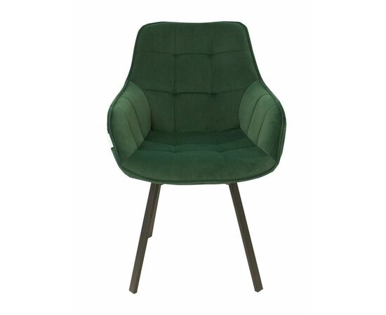 Полукресло поворотное Milan велюр зеленый/черные опоры, изображение 2 | Интернет магазин мебели и декора LifeDekor