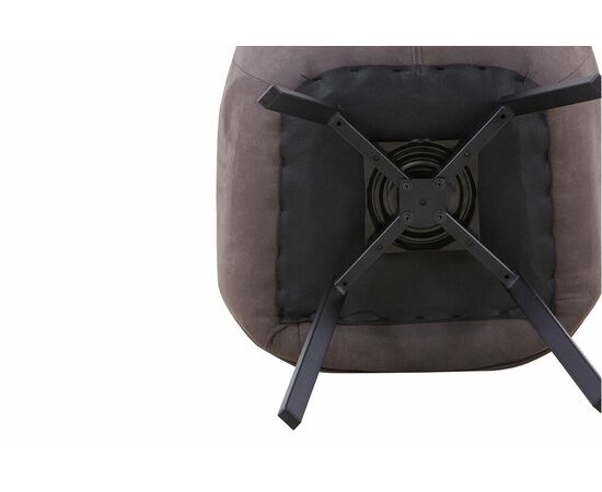 Полукресло поворотное Milan велюр темно-коричневый/черные опоры, изображение 7 | Интернет магазин мебели и декора LifeDekor