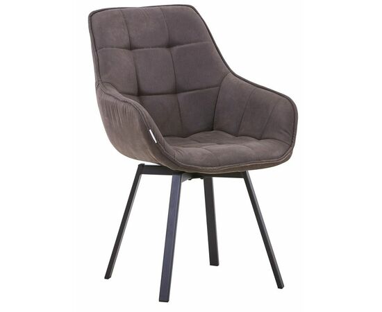 Полукресло поворотное Milan велюр темно-коричневый/черные опоры | Интернет магазин мебели и декора LifeDekor