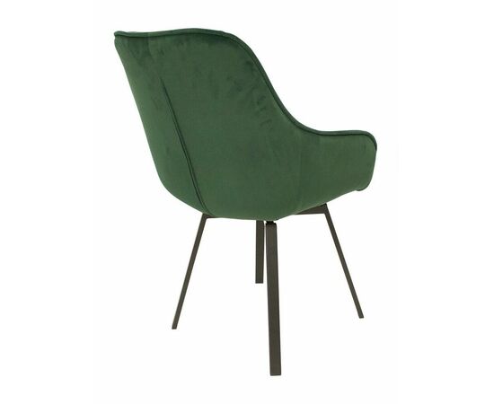 Полукресло поворотное Milan велюр зеленый/черные опоры, изображение 3 | Интернет магазин мебели и декора LifeDekor