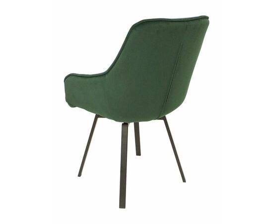 Полукресло поворотное Milan велюр зеленый/черные опоры, изображение 7 | Интернет магазин мебели и декора LifeDekor