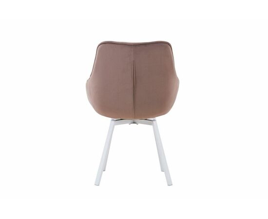 Полукресло поворотное Milan велюр темный латте/белые опоры, изображение 2 | Интернет магазин мебели и декора LifeDekor