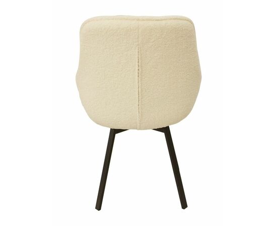 Полукресло поворотное Milan белый букле/черные опоры, изображение 4 | Интернет магазин мебели и декора LifeDekor