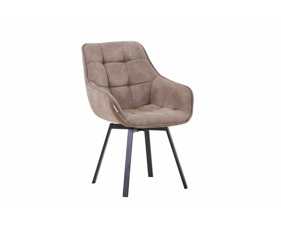 Полукресло поворотное Milan замша темный латте/черные опоры | Интернет магазин мебели и декора LifeDekor