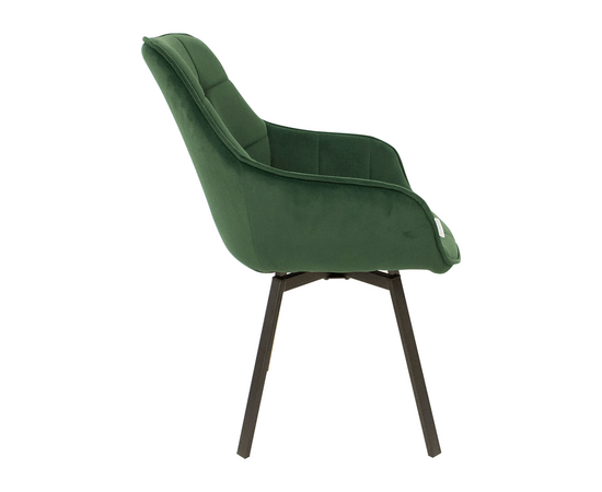 Полукресло поворотное Milan велюр зеленый/черные опоры, изображение 5 | Интернет магазин мебели и декора LifeDekor