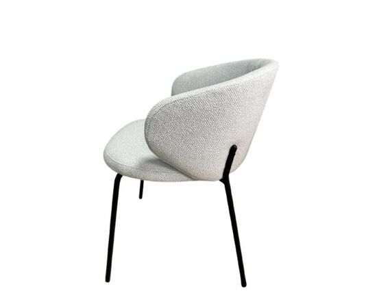 Дизайнерский стул Lucky букле светло-серый, изображение 3 | Интернет магазин мебели и декора LifeDekor