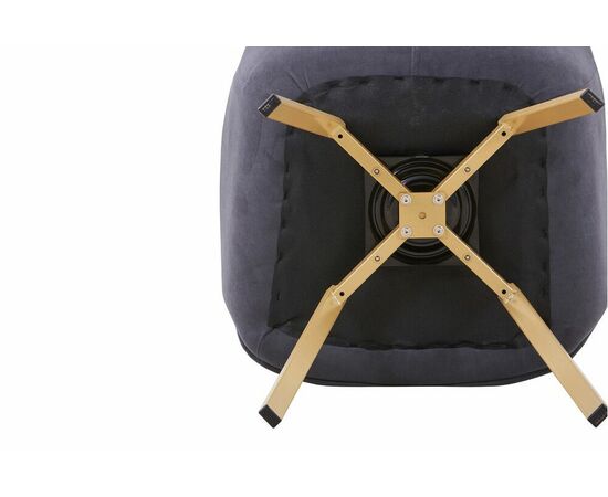 Полукресло поворотное Milan велюр темно-коричневый/опоры бронза, изображение 6 | Интернет магазин мебели и декора LifeDekor