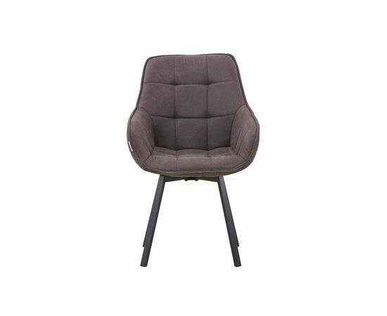 Полукресло поворотное Milan велюр темно-коричневый/черные опоры, изображение 3 | Интернет магазин мебели и декора LifeDekor