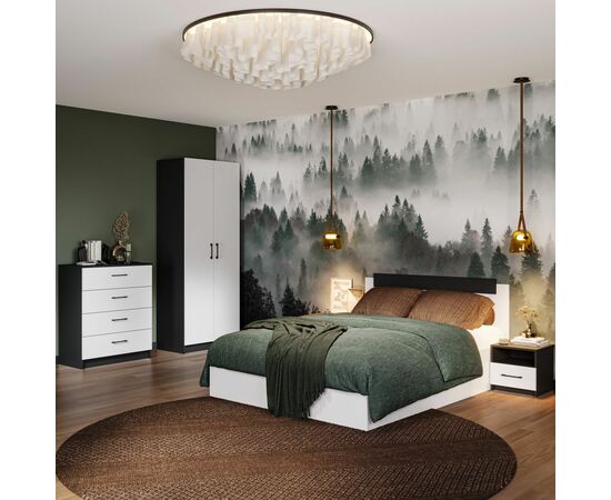 Комод «Чикаго» 5ящ Антрацит/Белый, изображение 4 | Интернет магазин мебели и декора LifeDekor