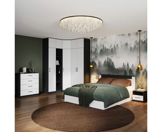 Комод «Чикаго» 4ящ Антрацит/Белый, изображение 6 | Интернет магазин мебели и декора LifeDekor