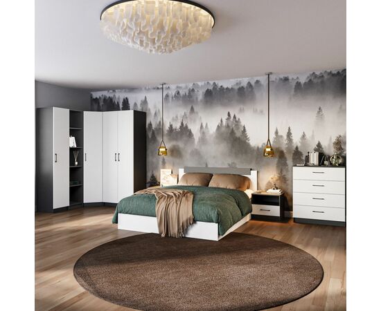 Комод «Чикаго» 4ящ Антрацит/Белый, изображение 7 | Интернет магазин мебели и декора LifeDekor