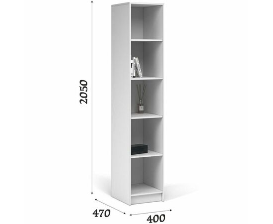 Стеллаж «Чикаго» 40, белый, изображение 3 | Интернет магазин мебели и декора LifeDekor