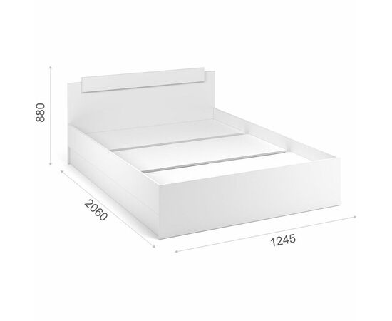 Кровать «Чикаго» 120 настил ЛДСП, Антрацит/Белый, изображение 3 | Интернет магазин мебели и декора LifeDekor