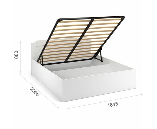 Кровать «Чикаго» 160 с ПМ, белый, изображение 4 | Интернет магазин мебели и декора LifeDekor