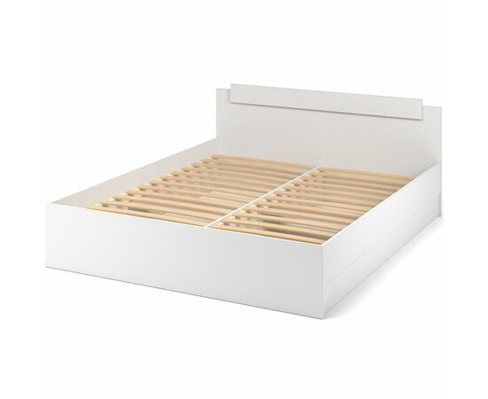 Кровать «Чикаго» 160 с ламелями, белый, изображение 3 | Интернет магазин мебели и декора LifeDekor