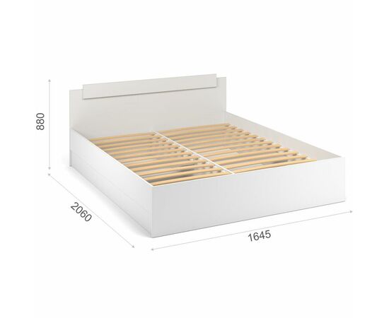 Кровать «Чикаго» 160 с ламелями, белый, изображение 6 | Интернет магазин мебели и декора LifeDekor
