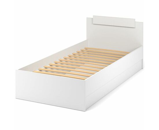 Кровать «Чикаго» 90 с ламелями, белый, изображение 3 | Интернет магазин мебели и декора LifeDekor