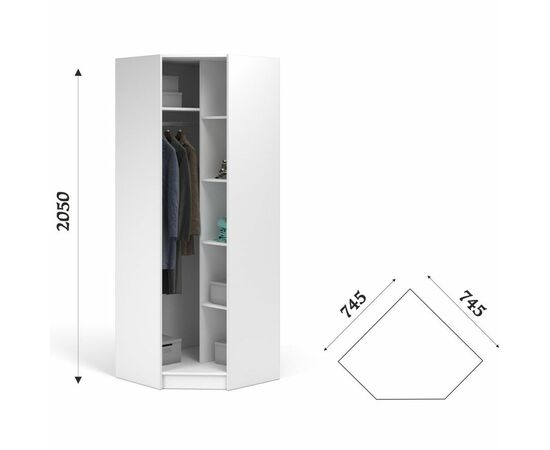 Спальня «Чикаго» Вайт, белый, изображение 7 | Интернет магазин мебели и декора LifeDekor