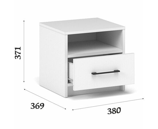 Спальня «Чикаго» 2д Вайт, белый, изображение 5 | Интернет магазин мебели и декора LifeDekor