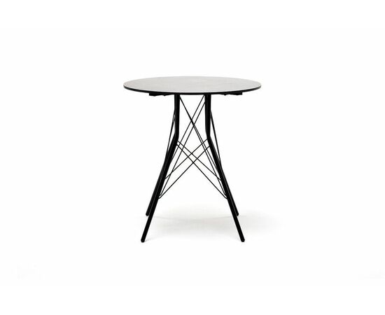 "Конте" интерьерный стол из HPL круглый Ø70см, цвет "серый гранит", изображение 2 | Интернет магазин мебели и декора LifeDekor