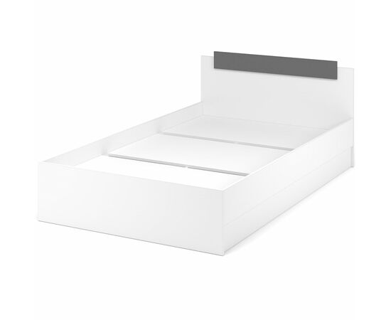 Кровать «Чикаго» 120 настил ЛДСП, Антрацит/Белый, изображение 2 | Интернет магазин мебели и декора LifeDekor