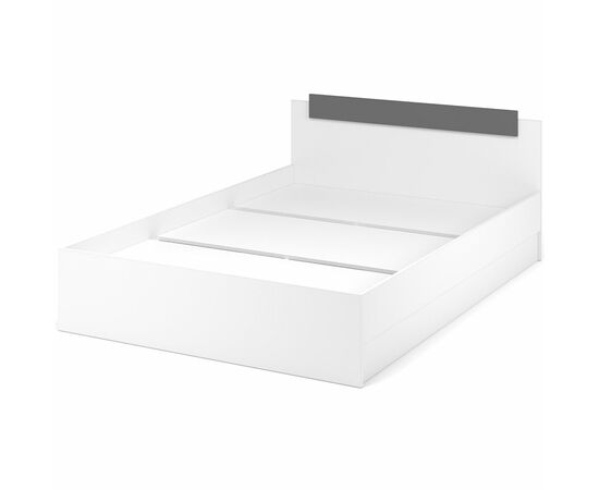 Кровать «Чикаго» 140 настил ЛДСП, Антрацит/Белый, изображение 2 | Интернет магазин мебели и декора LifeDekor