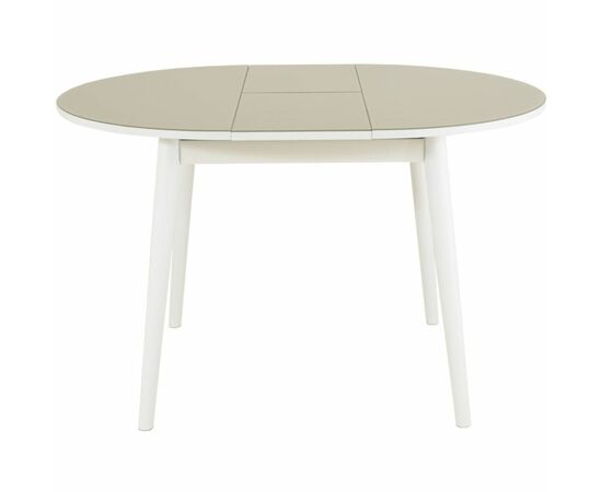 Стол «Ривьера» круг стекло капучино, белый прямые, изображение 8 | Интернет магазин мебели и декора LifeDekor