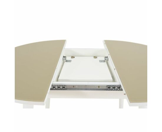 Стол «Ривьера» круг стекло капучино, белый прямые, изображение 5 | Интернет магазин мебели и декора LifeDekor