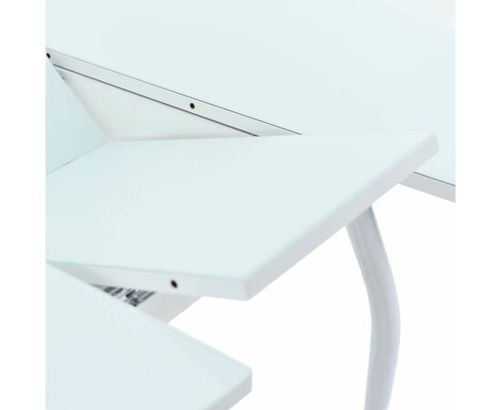 Стол «Ривьера» круг, стекло белый, опоры хром, изображение 7 | Интернет магазин мебели и декора LifeDekor