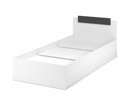 Кровать «Чикаго» 90 настил ЛДСП, Антрацит/Белый | Интернет магазин мебели и декора LifeDekor