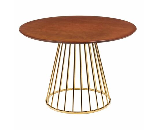 Стол Liverpool 110см шпон орех, золотистые ножки | Интернет магазин мебели и декора LifeDekor