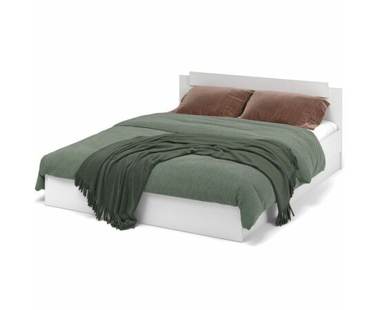 Кровать «Чикаго» 160 с ламелями, белый | Интернет магазин мебели и декора LifeDekor