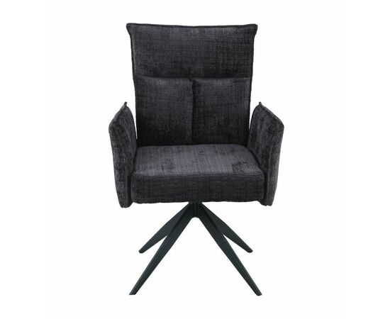 Стул DikLine 6824 тк. Серая 709-23, опоры черные поворотный (комплект 2 шт), изображение 2 | Интернет магазин мебели и декора LifeDekor