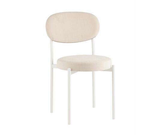 Стул Бриф SN велюр молочный каркас белый муар | Интернет магазин мебели и декора LifeDekor