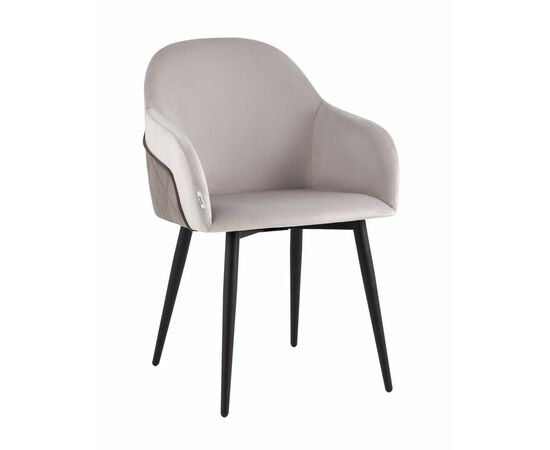 Стул Новел New велюр светло-серый с темно-серой спинкой | Интернет магазин мебели и декора LifeDekor